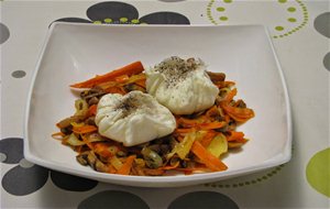 Huevos Escalfados Con Verduras
