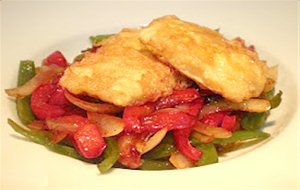 Fritura De Bacalao Con Verduras Al Wok
