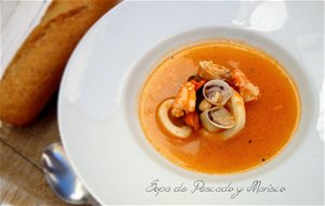 Sopa De Pescado Y Marisco
