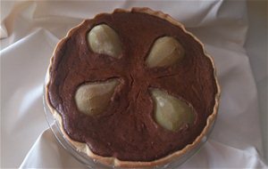 Tarta De Peras Con Chocolate Y Almendras
