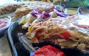 Pastel De Verduras, Jamón Y Atún En Microondas
