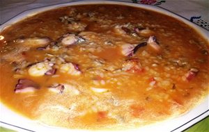 Arroz Caldoso Con Pulpo Y Berberechos
