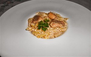 Pasta Con Nata Y Salmón
