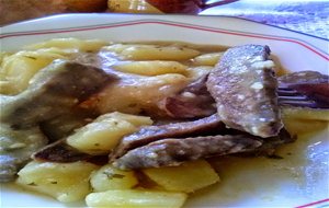 Lengua Guisada Con Patatas
