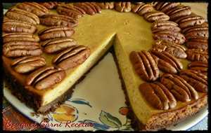 Cheesecake De Batatas, Miel Y Nueces Pecan (además... &#161;otro Premio Recibido Y Más De 100 Seguidores En Google+!)
