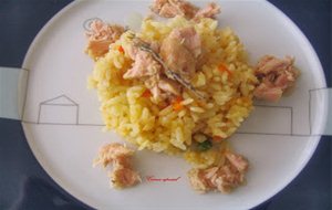 Arroz Con Verduras, Atún Y Gambitas