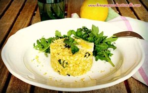 Risotto Al Limon Con Queso De Cabra Curado Y Albahaca