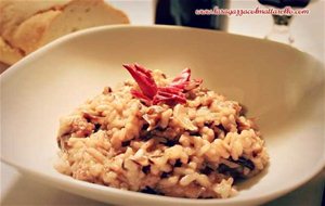 Risotto Con Radicchio, Salchicha Y Cerveza