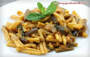 Pasta Con Berenjena Y Menta