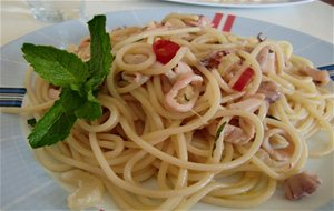 Espaguetis Con Calamares
