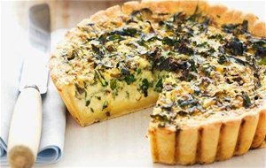 Quiche De Queso Con Espinacas
