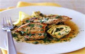 Filetes  De Ternera Con Alcachofas
