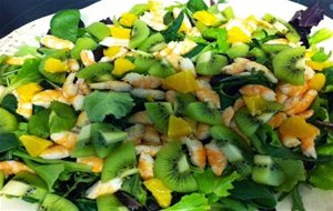 Ensalada De Kiwi Y Gambas
