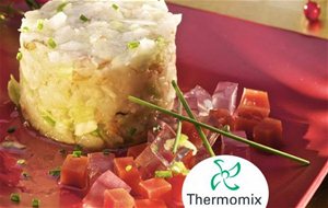 Tartar De Langostinos Con Gelatina De Lima Y Tomate
