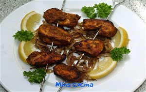 Brochetas De Pollo Tikka Masala
