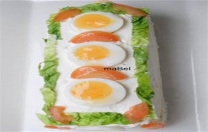 Tarta Salada Tipo El Corte Ingles Con Pionono De Arroz (apto)
