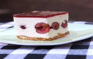 Cheese Cake De Cerezas Sin Cocción  Kaesesahne Kirschtorte
