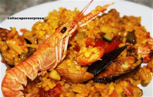 Paella Mixta De Verdura Y pescado