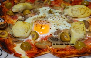 Pizza Caprichosa Sobre Tortillas De Maíz (horno)