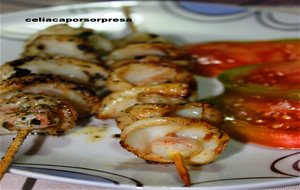 Brocheta De Sepia Y gambas