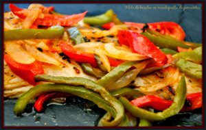 
filete De Bacalao En Mantequilla De Pimientos.
