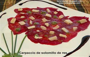 
carpaccio De Solomillo (lomito) De Vacuno
