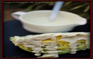 
corazón De Lechuga Con Salsa De Queso Roquefort.
