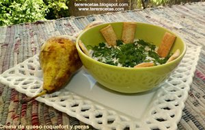 
crema De Queso Roquefort Y Peras.
