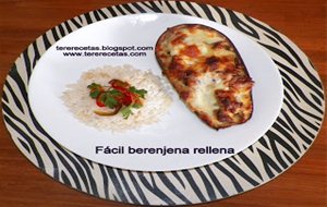 
fácil Berenjena Rellena.
