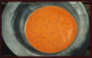 
gazpacho Con Cecina En Cuenco De Hielo.
