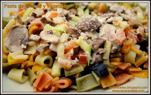 
pasta De Colores Y Vegetales.
