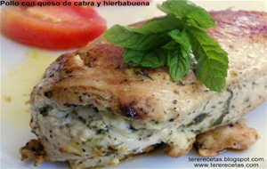 
pollo Con Queso De Cabra Y Hierbabuena.
