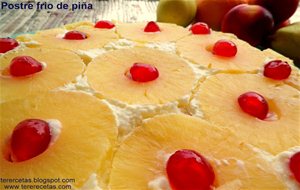 
postre Frío De Piña.
