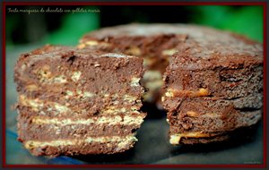 
tarta Marquesa De Chocolate Con Galletas María.
