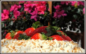 
tarta De Fresas De San Valentín.
