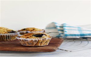 Muffins De Zanahoria, Naranja Y Arándanos
