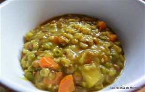 Mi Guiso De Lentejas Con Verduras Y Arroz
