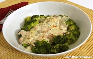 Brócoli Con Nata, Pavo Y Champiñones