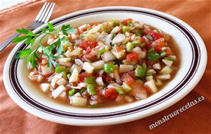 Ensalada Marroquí De Tomate, Pimiento Y Cebolla