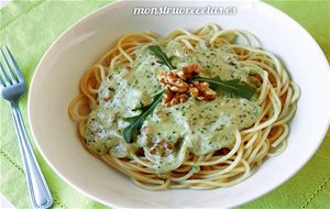 Espaguetis Con Salsa De Rúcula Y Nueces