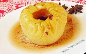 Manzana Asada Con Canela, En El Microondas. Receta Fácil