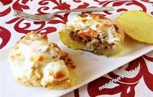 Patatas Rellenas Con Carne Y Gratinadas Al Horno