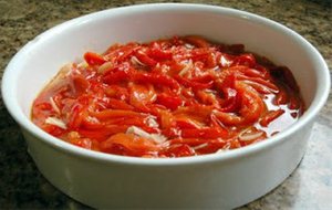 Ensalada De Pimientos Y Tomates Asados
