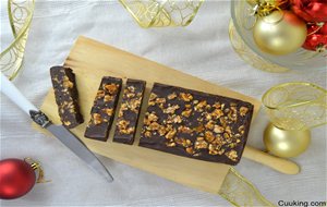 Turron De Chocolate Negro Con Praline De Avellanas
