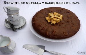 Brownie De Nutella Y Barquillos De Nata
