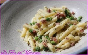 Macarrones Con Guisantes Y Jamón
