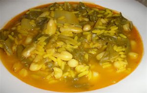 Arroz Caldoso Con Judias Y Acelgas