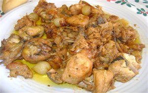 Pollo A La Sidra Con Cebollitas Confitadas
