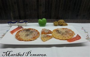 Gofres Pizza Salmón Ahumado.
