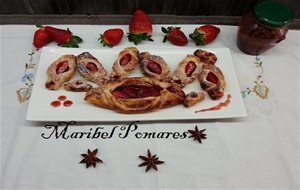 Hojaldre Con Fresas.
